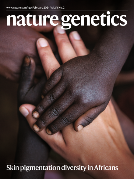 Nature Genetics cover showing skin pigmentation diversity in Africans